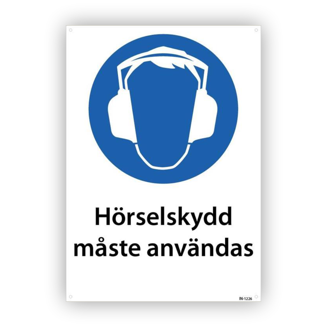 Hörselskydd måste användas