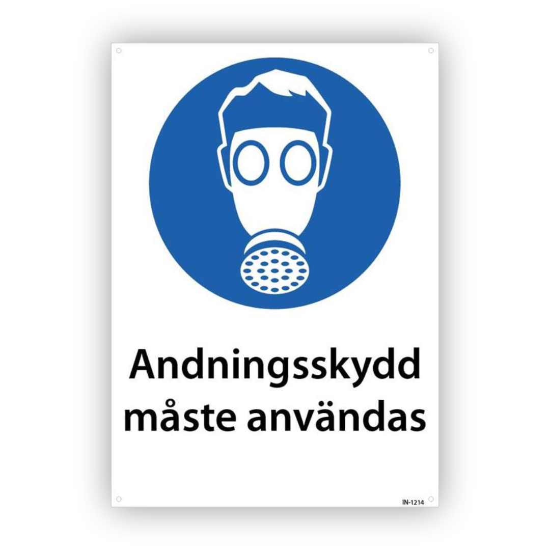 Andningsskydd måste användas