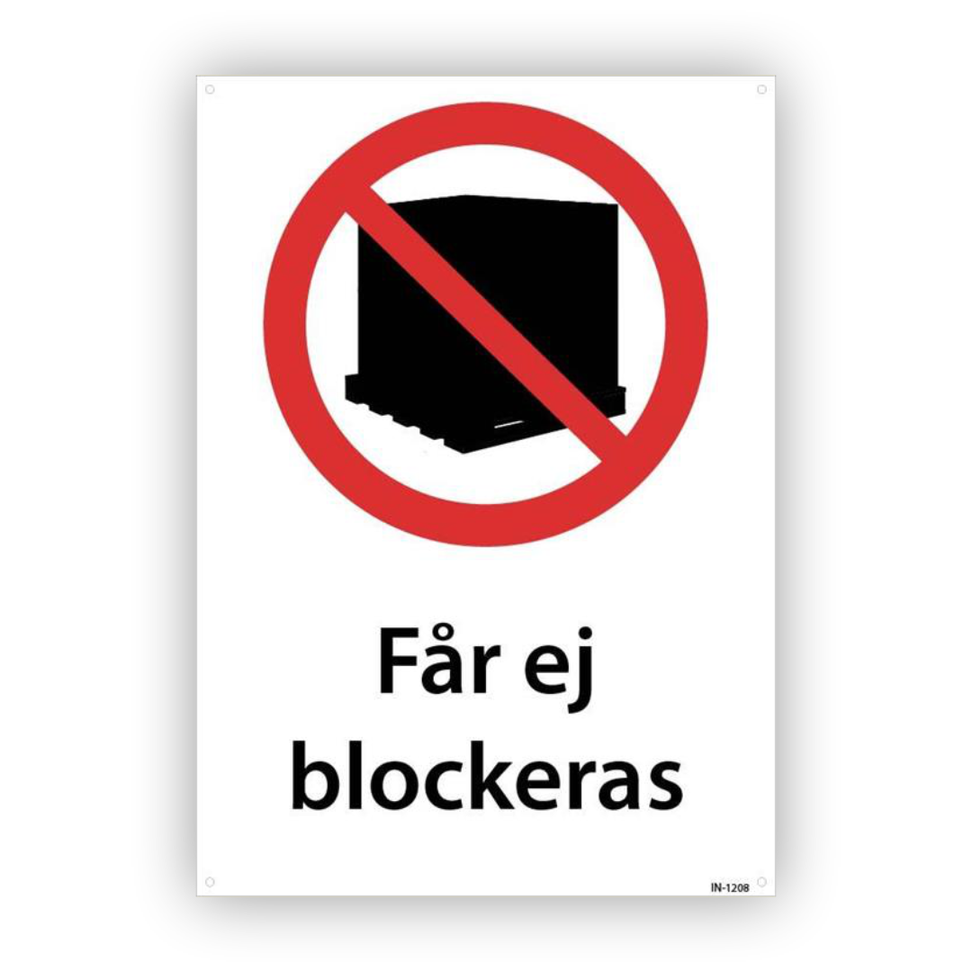 Får ej blockeras