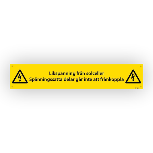 Likspänning från solceller - Liggande